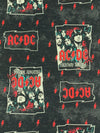Black/Flame/Dark Gray 100% Cotton AC/DC Highway To Hell Print Quilt Weight Woven 43W