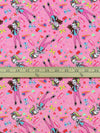 Hot Bubblegum Pink/Lemon Yellow/Sky Blue/Multi 100% Cotton Jojo And Bowbow Print Quilt Weight Woven 43W
