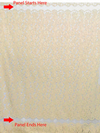 SOLD BY THE PANEL ONLY - Deep Champagne Cotton/Polyester Corded Floral Weave Lace - Luxe Resort Designer - 56W
