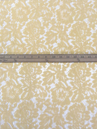 SOLD BY THE PANEL ONLY - Deep Champagne Cotton/Polyester Corded Floral Weave Lace - Luxe Resort Designer - 56W