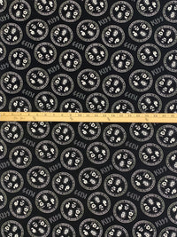 Black/White 100% Cotton Kiss Rock Names Print Quilt Weight Woven 43W