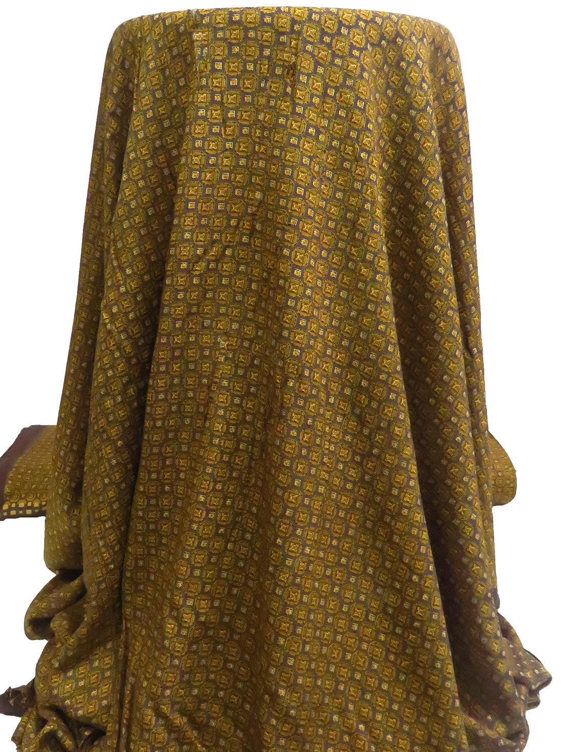 Royal Brown/Rust/Dark Goldenrod/Multi 100% Rayon Geometric Print Challis 56W
