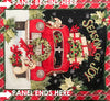 SOLD BY THE PANEL ONLY - Red/Black/White/Multi 100% Cotton Season Of Joy Puppies Print Quilt Weight Woven 43W