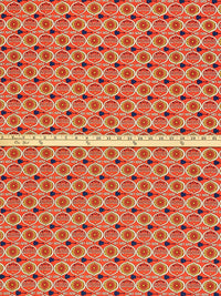 Orange Harvest/Sunglow/Dark Lapis Blue 100% Cotton Lennon & McCartney Hey Jude Print Quilt Weight Woven 44W