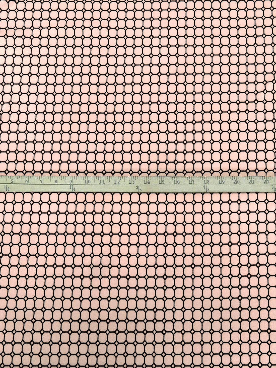 Pink Sand/Black Polyester/Lycra Tilework Print ITY Knit 62W