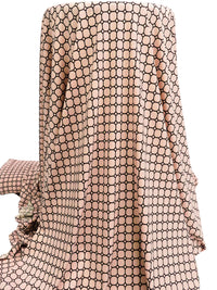 Pink Sand/Black Polyester/Lycra Tilework Print ITY Knit 62W