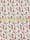 White/Red/Black/Multi 100% Cotton Mickey & Friends Christmas Stripe Print Quilt Weight Woven 44W