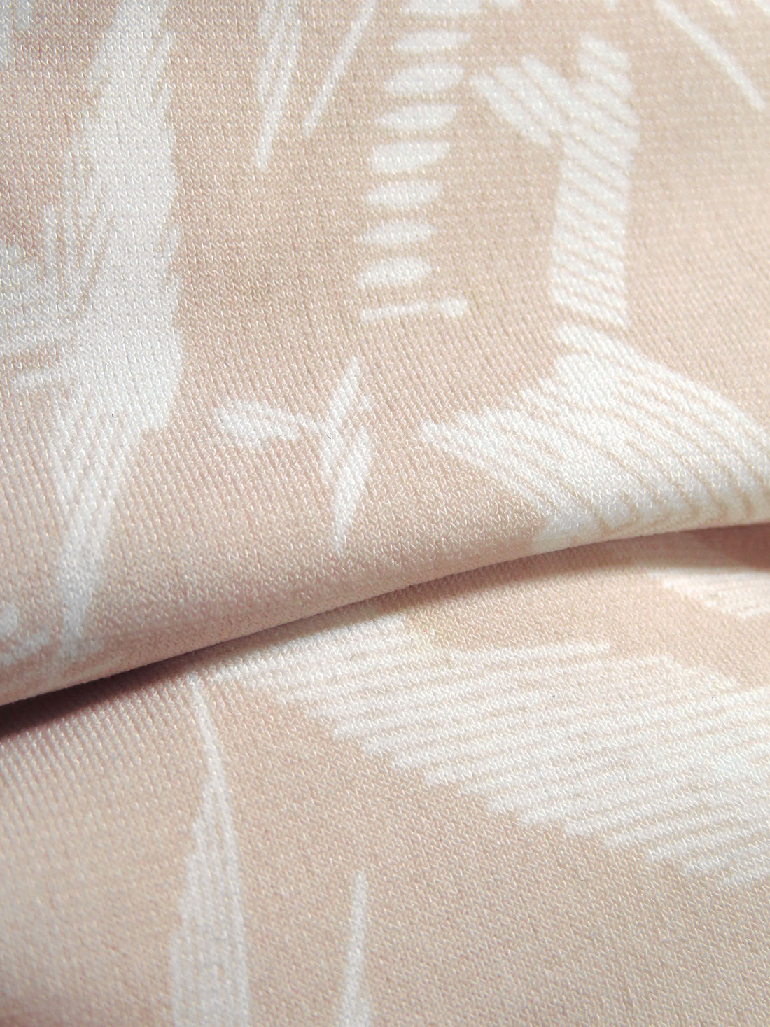 Muted Pink Sand/White Polyester/Lycra Abstract Print ITY Knit 61W