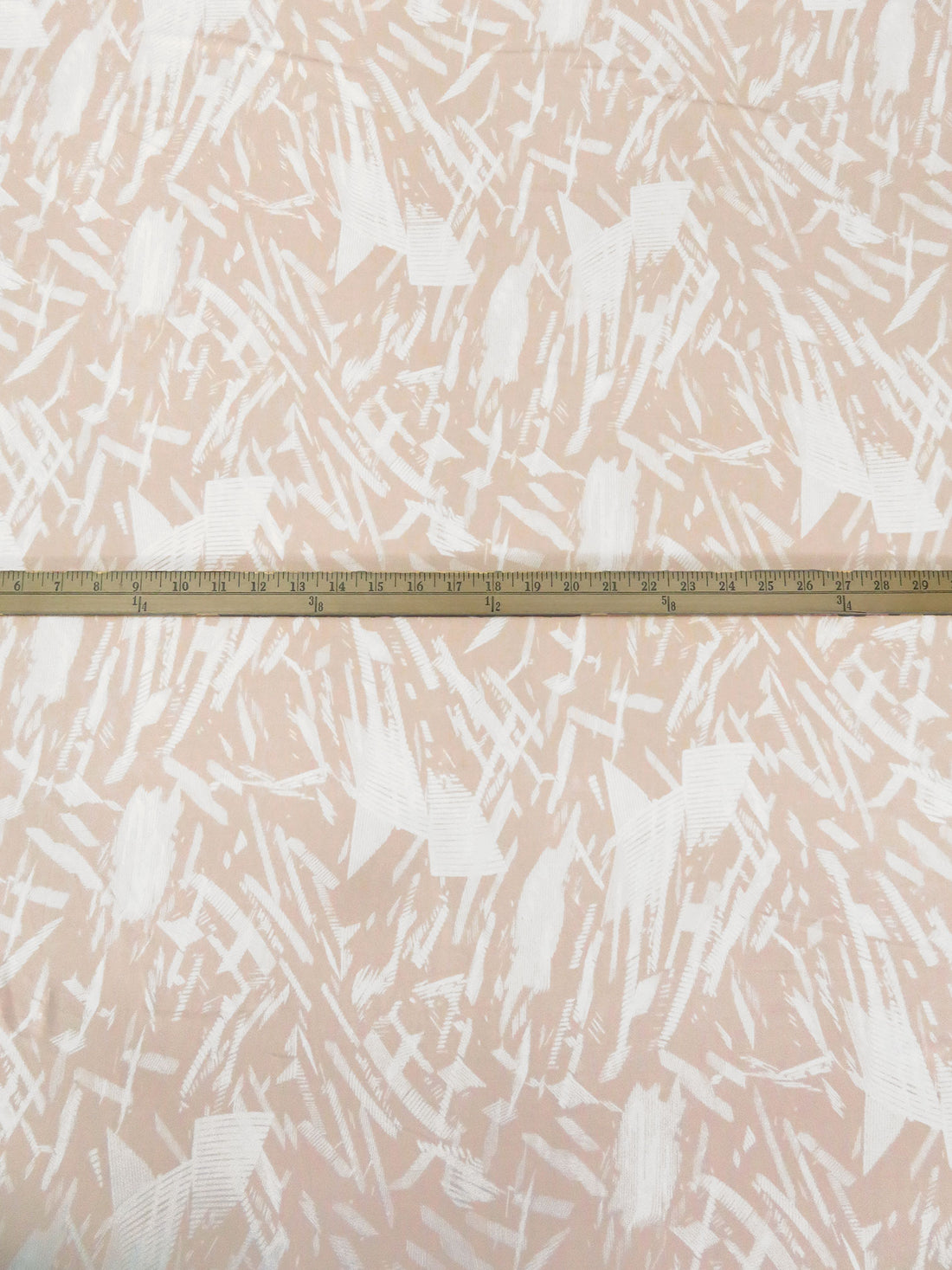 Muted Pink Sand/White Polyester/Lycra Abstract Print ITY Knit 61W