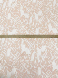 Muted Pink Sand/White Polyester/Lycra Abstract Print ITY Knit 61W