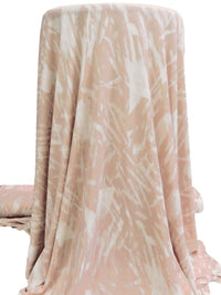 Muted Pink Sand/White Polyester/Lycra Abstract Print ITY Knit 61W