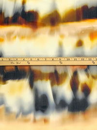 Maize/Rust/Off-White/Multi Nylon/Lycra Abstract Print Mesh Knit - Luxe Resort Designer - 63W