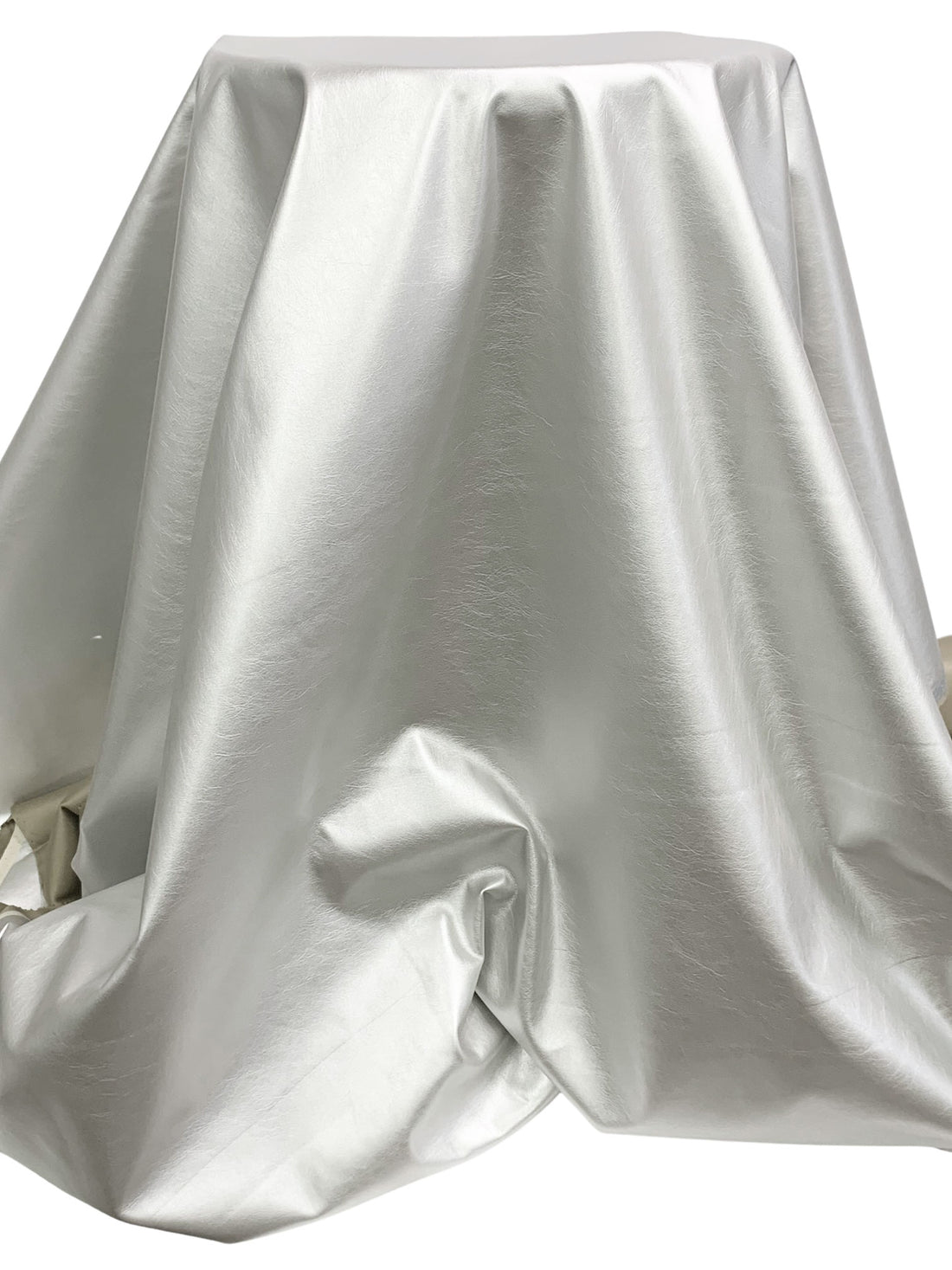 Platinum Polyurethane/Lycra Stretch Faux Leather Knit - Luxe Resort Designer - 57W