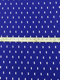 Dark Navy/White Polyester/Lycra Abstract Dash Print ITY Knit 61W
