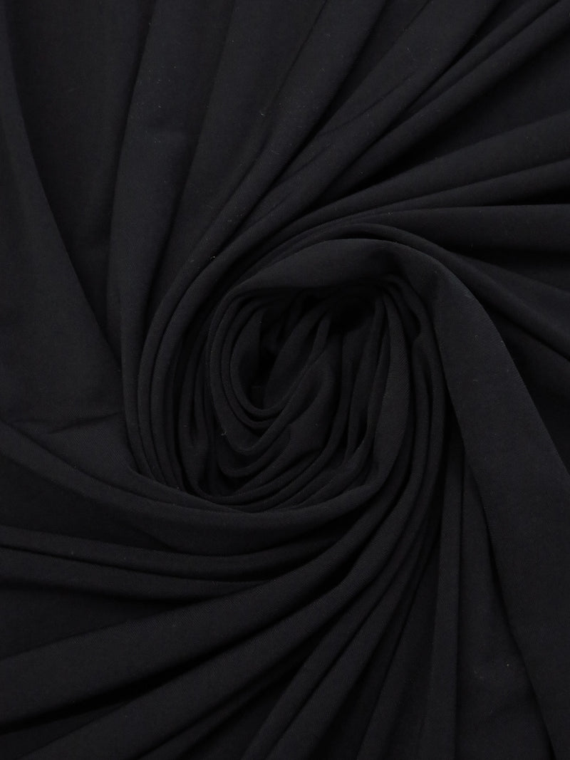 Black Polyester/Lycra ITY Knit - Famous Dress Designer - 58W
