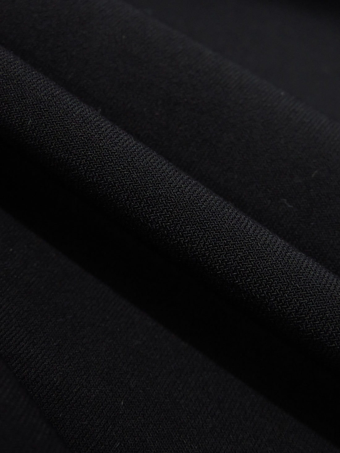 Black Polyester/Lycra ITY Knit - Famous Dress Designer - 58W