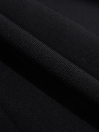 Black Polyester/Lycra ITY Knit - Famous Dress Designer - 58W