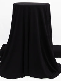 Black Polyester/Lycra ITY Knit - Famous Dress Designer - 58W