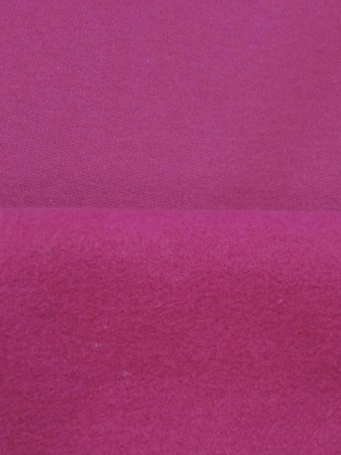 Raspberry Pink Cotton/Polyester Sweatshirt Fleece 56W