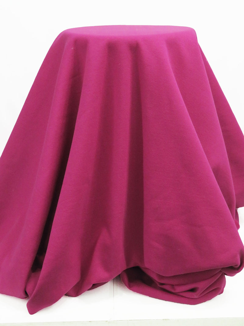 Raspberry Pink Cotton/Polyester Sweatshirt Fleece 56W