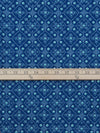 Sapphire/White/Aqua Green 100% Rayon Dotted Medallion Print Challis 54W