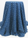 Sapphire/White/Aqua Green 100% Rayon Dotted Medallion Print Challis 54W