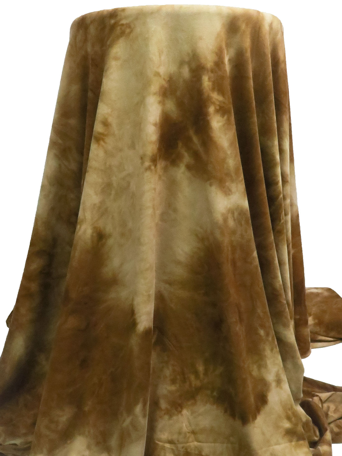 Wet Sand/Pullman Brown Polyester/Lycra Tie-Dye Double Brushed Knit 60W