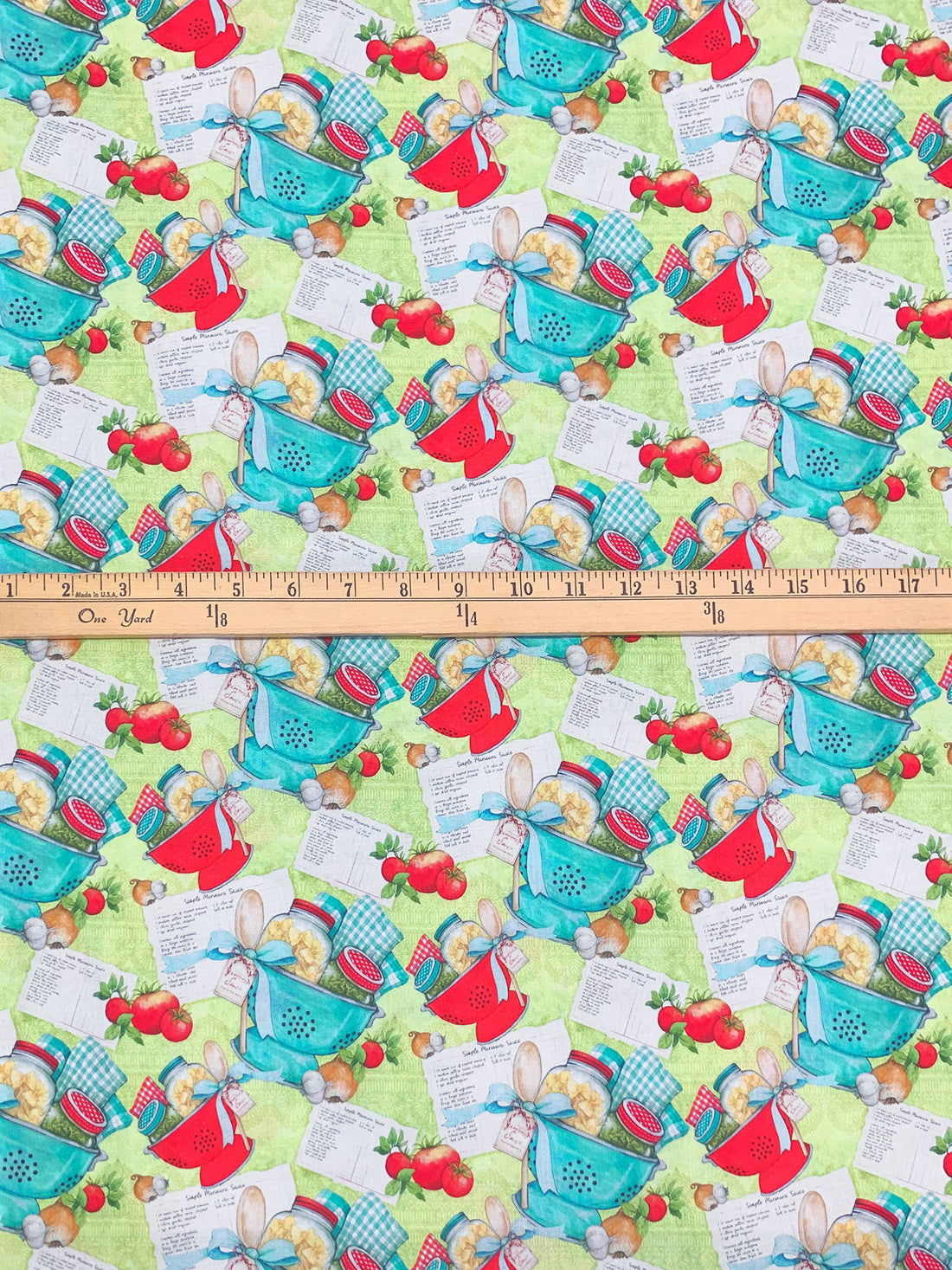 Pale Spring Bud/Imperial Red/Turquoise/Multi 100% Cotton Colander Print Quilt Weight Woven 42W