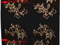 SOLD BY THE PANEL ONLY - Black/Windsor Tan/Sand/Multi Polyester/Lycra Scrollwork Print ITY Knit 58W