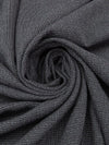 Black/Iron Gray/Silvery White Polyester/Wool Crepe Suiting - NY Designer - 56W