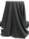 Black/Iron Gray/Silvery White Polyester/Wool Crepe Suiting - NY Designer - 56W