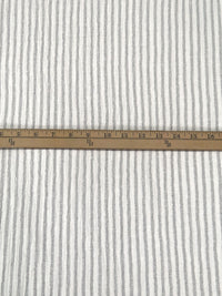 Off-White/Black Rayon/Linen Vertical Stripe Weave Gauze - Luxe Resort Designer - 52W
