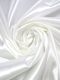White 100% Polyester Charmeuse 58W