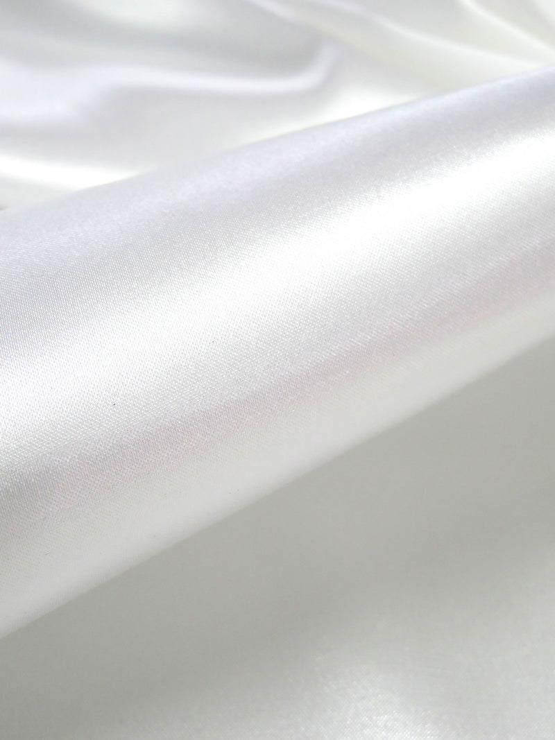White 100% Polyester Charmeuse 58W