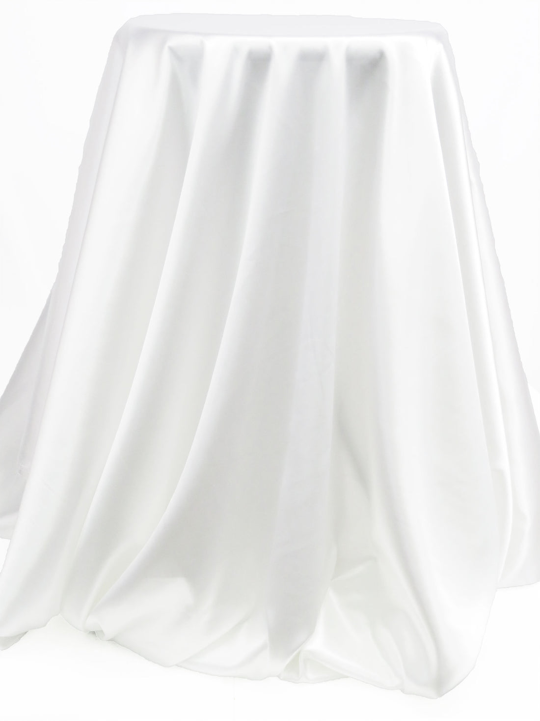White 100% Polyester Charmeuse 58W