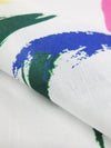 White/Cobalt/Irish Green/Multi 100% Rayon Retro Floral Print Voile - LA Designer - 54W