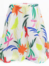 White/Cobalt/Irish Green/Multi 100% Rayon Retro Floral Print Voile - LA Designer - 54W