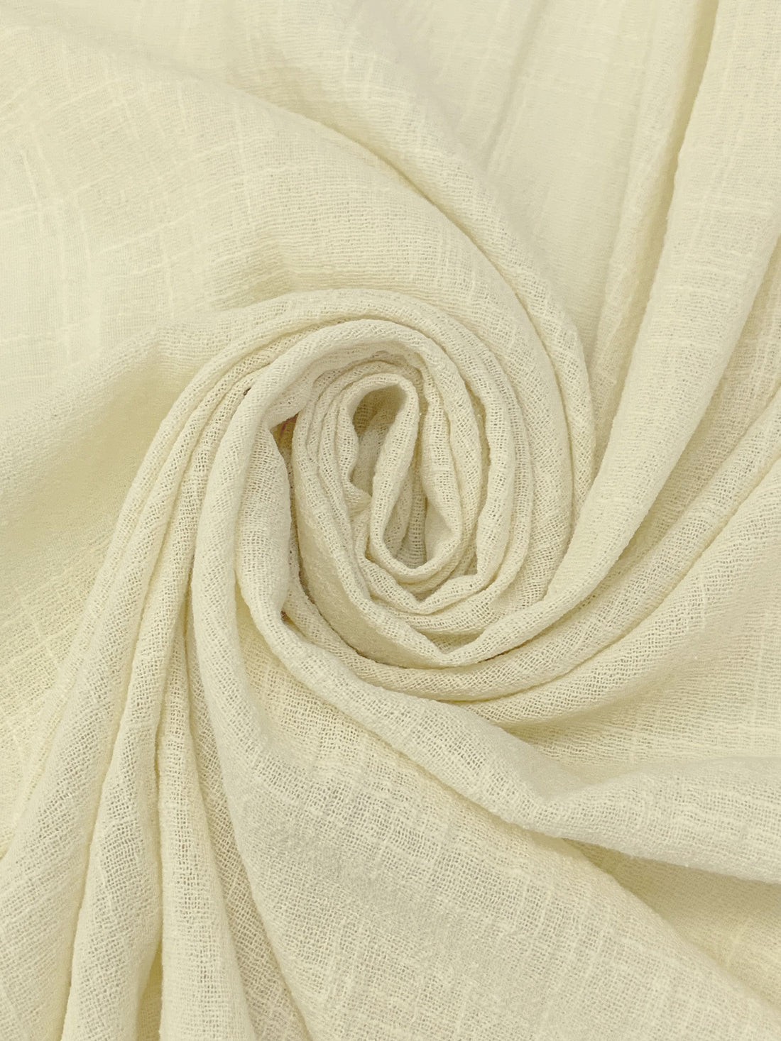 Muted Cream 100% Cotton Slubbed Gauze - Luxe Resort Designer - 47W