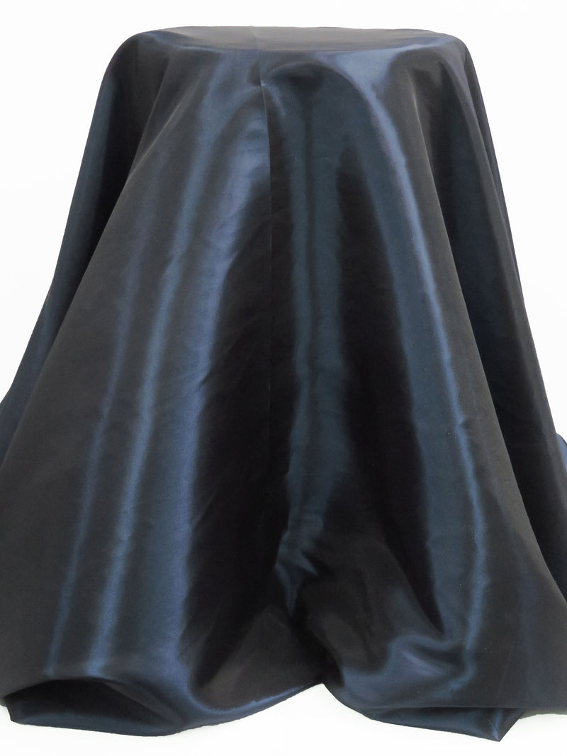 Midnight Navy 100% Polyester Iridescent Crinkle Taffeta 60W