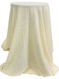 Muted Cream 100% Cotton Slubbed Gauze - Luxe Resort Designer - 47W