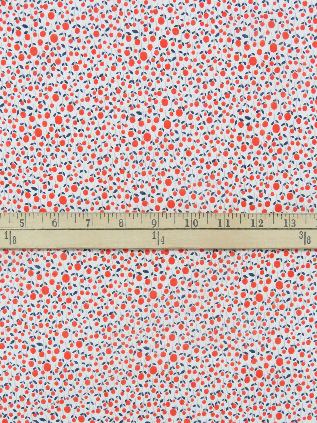 Scarlet/Dark Lapis Blue/White/Steel Gray 100% Cotton Tony Floral Print Voile - LA Designer - 58W