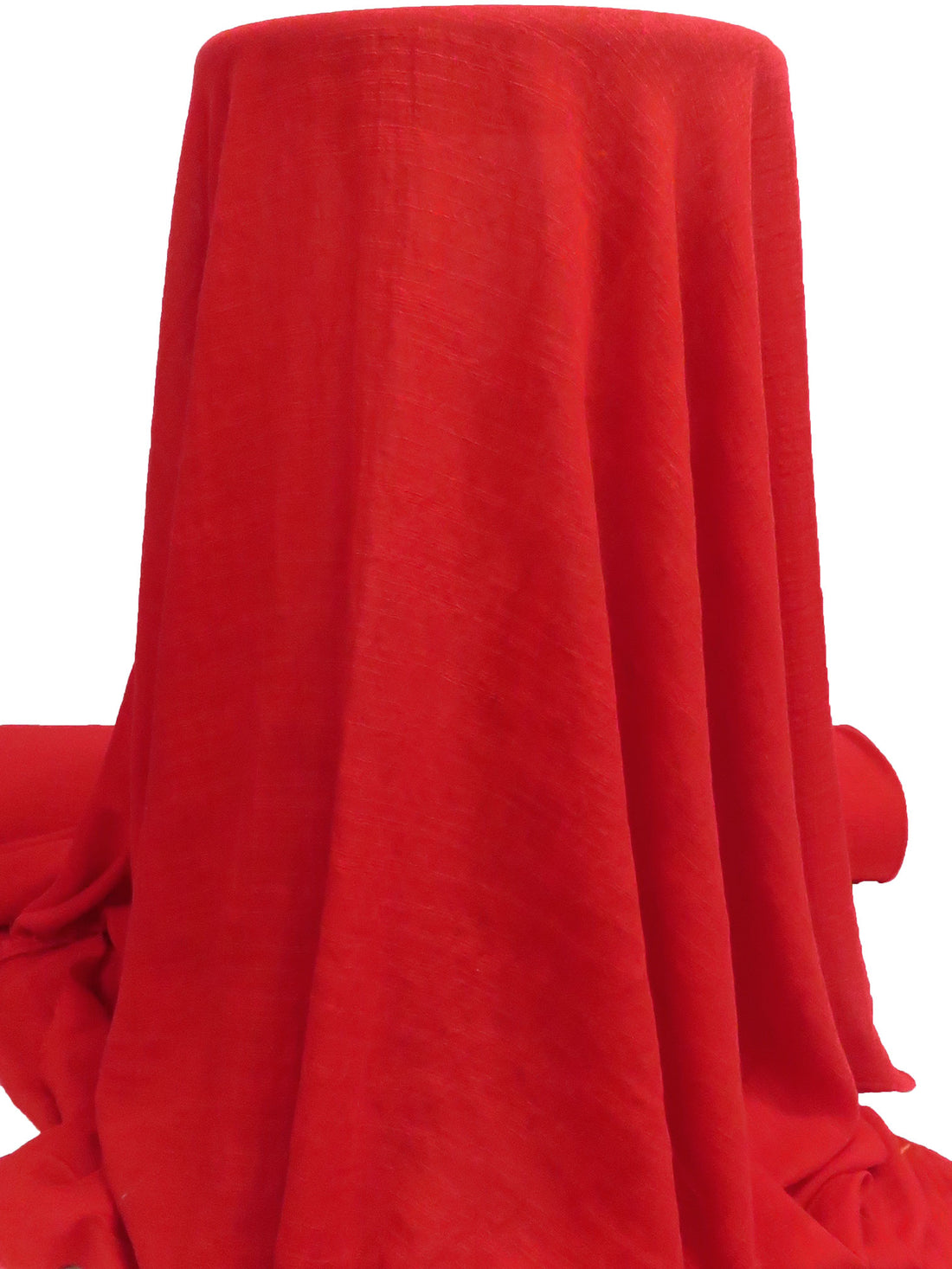 Chili Pepper Polyester/Rayon Slubbed Sheer Challis - Luxe Resort Designer - 60W