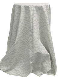 Silver/Off-White Linen/Cotton "Around The Bend - Valleys" Print Mid-Weight Woven - Robert Kaufman - 45W