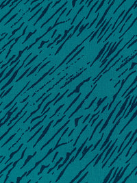 Teal/Midnight Blue Linen/Cotton "Around The Bend - Grassland" Print Mid-Weight Woven - Robert Kaufman - 45W