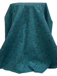 Teal/Midnight Blue Linen/Cotton "Around The Bend - Grassland" Print Mid-Weight Woven - Robert Kaufman - 45W