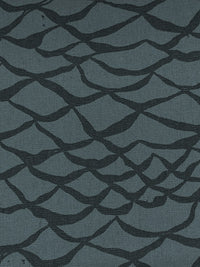 Iron/Dark Slate Gray Linen/Cotton "Around The Bend - Valleys" Print Mid-Weight Woven - Robert Kaufman - 44W