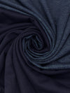 Heathered Independence Blue/Navy Rayon/Nylon/Spandex Double Faced Interlock Knit 54W