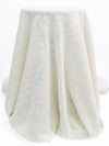 Rice White Cotton/Polyester Open Weave Sweater Knit - NY Designer - 56W