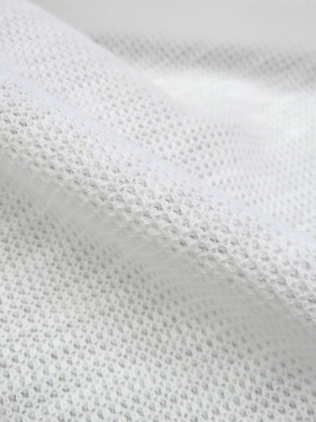 White 100% Cotton Novelty Weave Sweater Knit - NY Designer - 44W