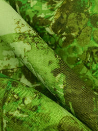 Apple Green/Army Green/Medium Spring Bud Cotton/Linen "Warehouse District" Print Mid-Weight Woven - Robert Kaufman - 45W